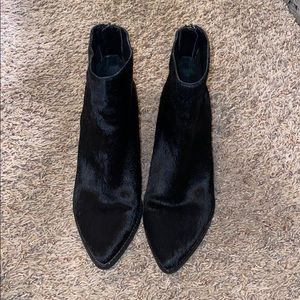 Lucky Brand Calfhair Booties Black